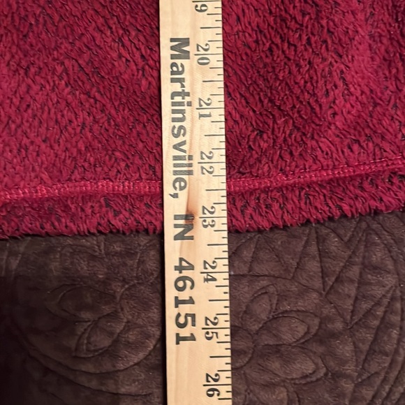 Patagonia Women’s Synchilla front Zip Deep Red Jacket, Size Large - Picture 8 of 12